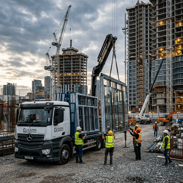 Building materials transported to site