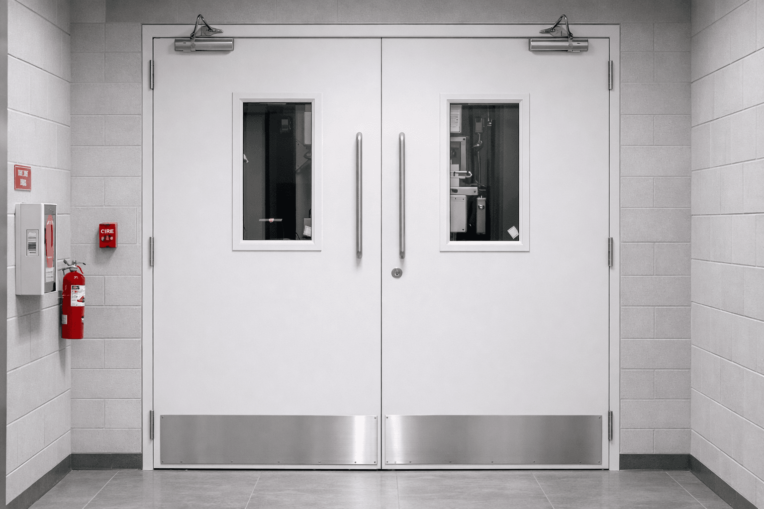 Glazed Metal Fire Rated Door